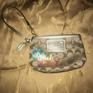 Coach mini clutch purse